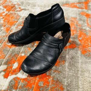 Women’s Clark’s Cheyn Madi Black Slip On Leather Loafer